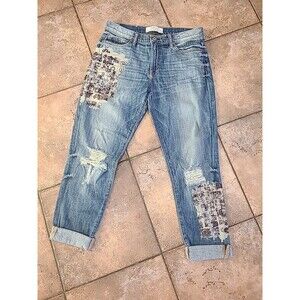 Genetic Rear  Denim Women's Blue Parker  Girlfriend Pant Size 29 Soft,